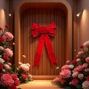 Toy seasonal decorations, bows, Christmas tree pendants, Christmas bow ornaments, festive atmosphere decoration, gift accessories Specification image